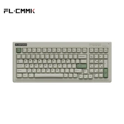 FL·ESPORTS OG98 Retro Keyboard 99-Key Dye-sublimation Keycap RGB Wireless Bluetooth Type-C Rechargeable Keyboard for PC Tablet