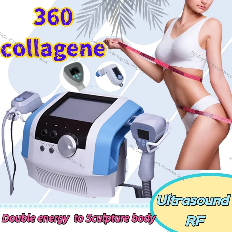 360°2in1超音波痩身マシン、単極RFフェイシャルスキンコラーゲン再生脂肪燃焼ウルトラ痩身マシン