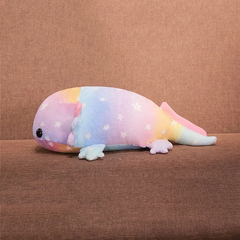 Axolotl-恐竜のぬいぐるみ,虹のぬいぐるみ,カラフルなサンダー,ぬいぐるみ,ぬいぐるみ,子供のための動物の枕,誕生日プレゼント