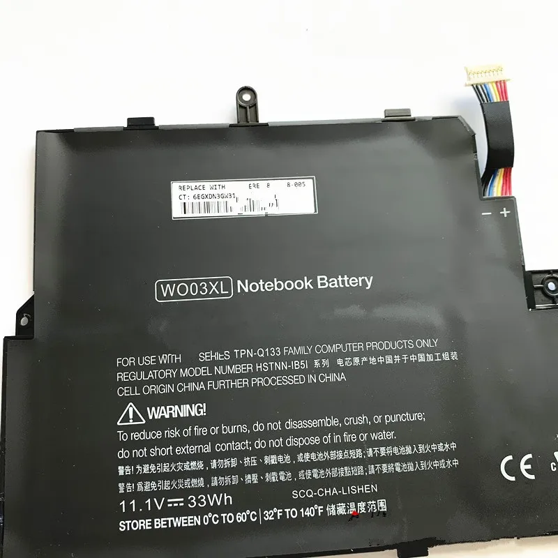 Imagem -05 - Bateria para hp 725606001 Wo03xl 7254961b1 Dividir Mini X100e 100e x2 13-m 13-m010dx Tablet Hstnn-db5i Hstnn-ib5i Wo03