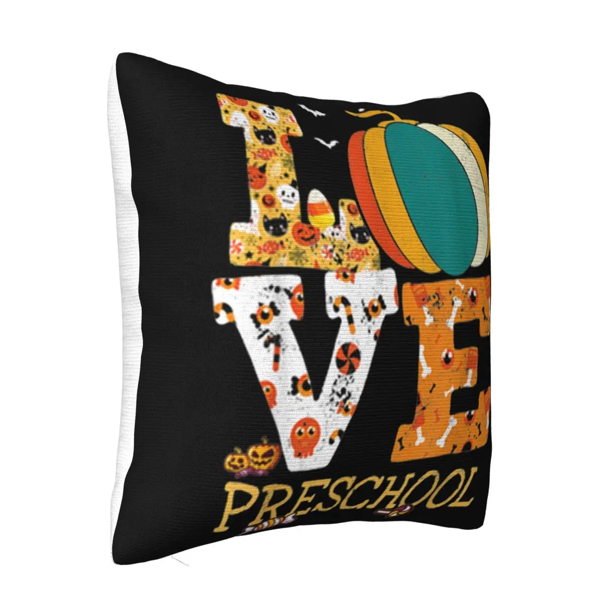 Funny Halloween Love Preschool Pumpkin Teacher Gifts Basic Straight Top Interested Printing Pillow Case