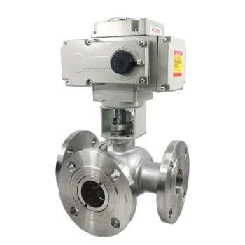 

Hot Sale Electric Actuator Ss Ss304 316 Stainless Steel 3 Way Ball Valve Flange Three-way Ball Valve