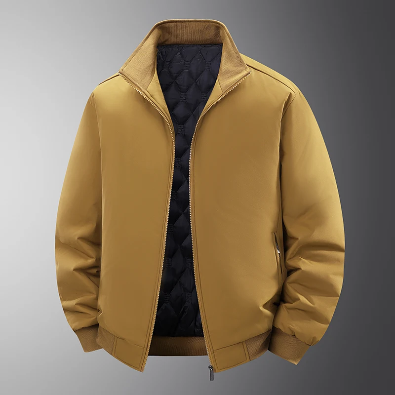 8XL Winterjacken für Herren, Übergröße, Business-Büro-Mantel, lässige Herren-Winterjacke, einfarbig, luxuriöse Oberbekleidung, 6XL 7XL – Detail 9