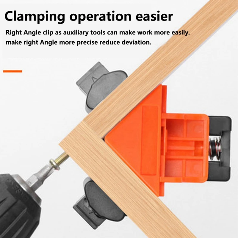 Woodworking Right Angle Fixing Clip Fixer Right Angle Clip 90 Degree DIY Spring Clip Quick Fixing Tool