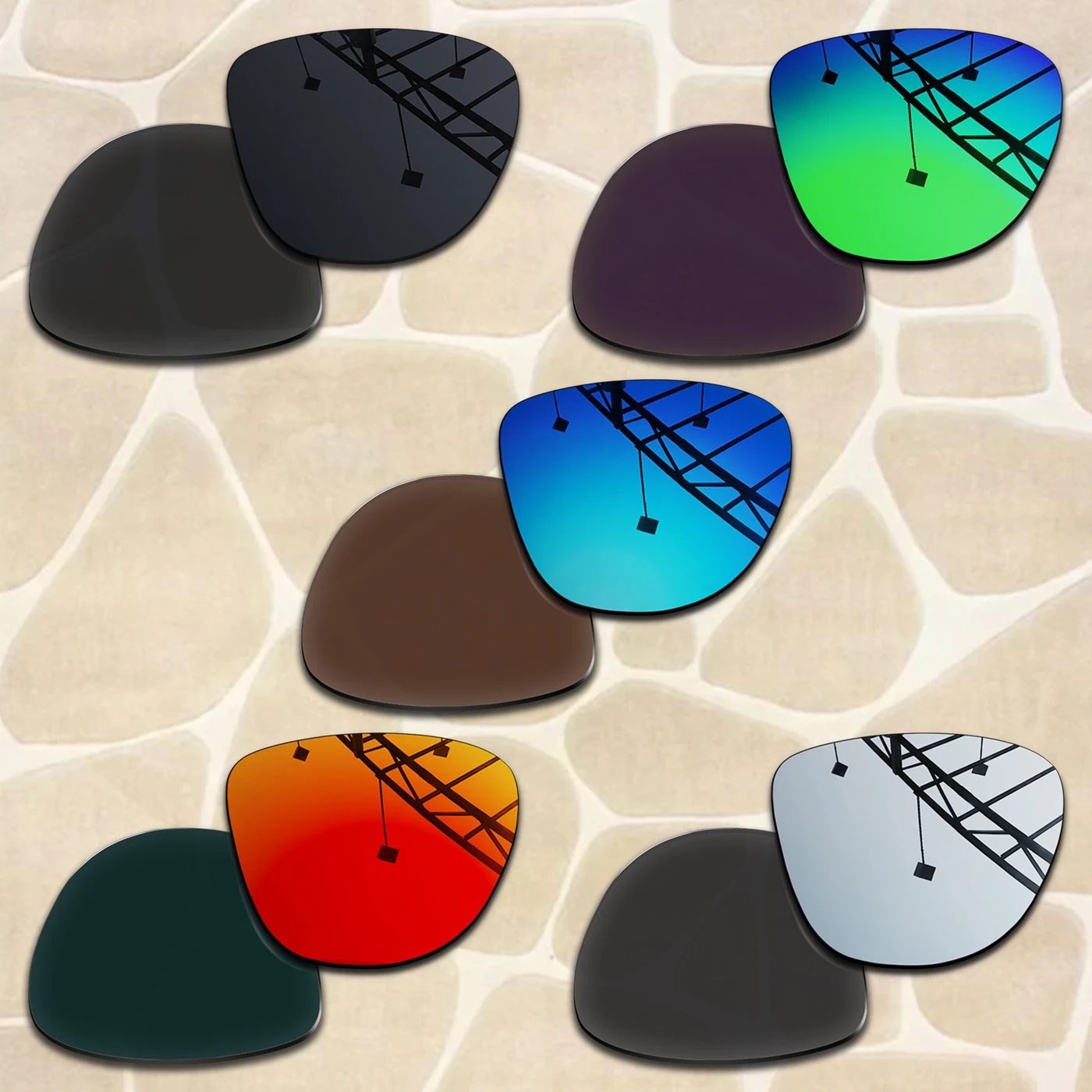 Anti-Scratch Polarized Replacement Lenses for Oakley Frogskins Range OO9284 55mm Sunglasses