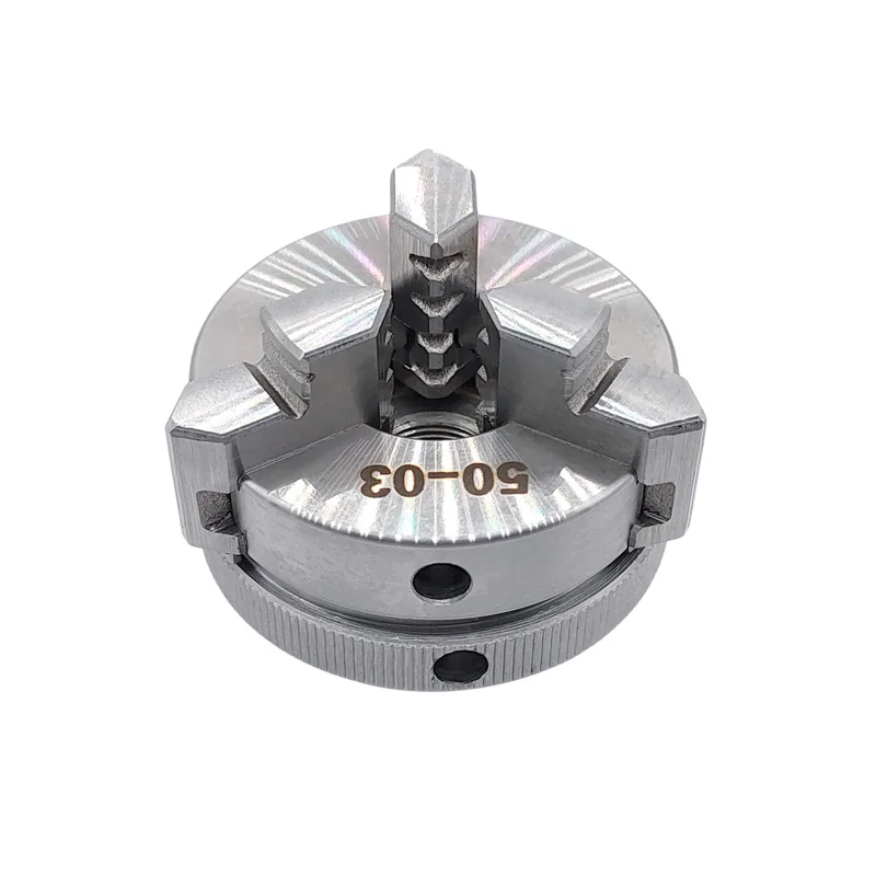 Mini Manual Lathe three jaw chuck 50mm High Precision CNC Wood Drill Chuck for Lathe Machine Tools Accessories