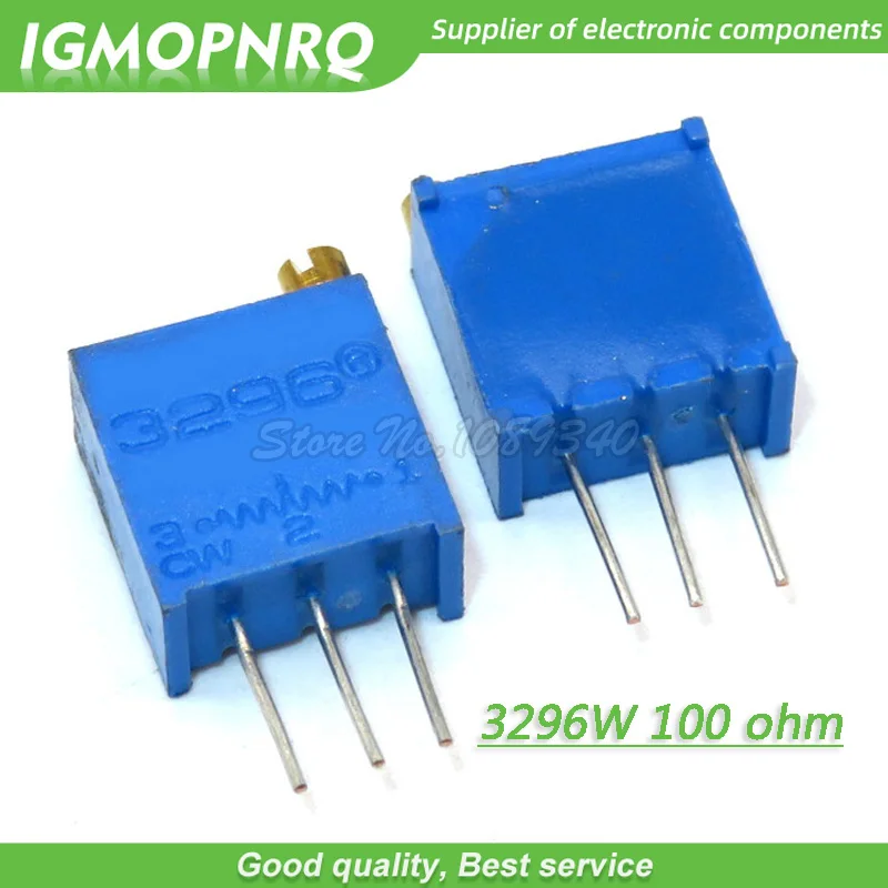 

100 шт./лот 3296W-1-101LF 3296W 101 100 Ом верхняя регулировка многооборотный переменный резистор триммер потенциометр высокая точность