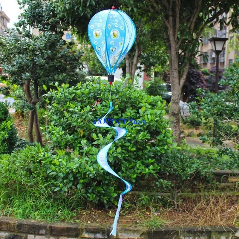 367A Hot Air Balloon Wind Spinner Rotating Windmill Hanging Ornament Crafts