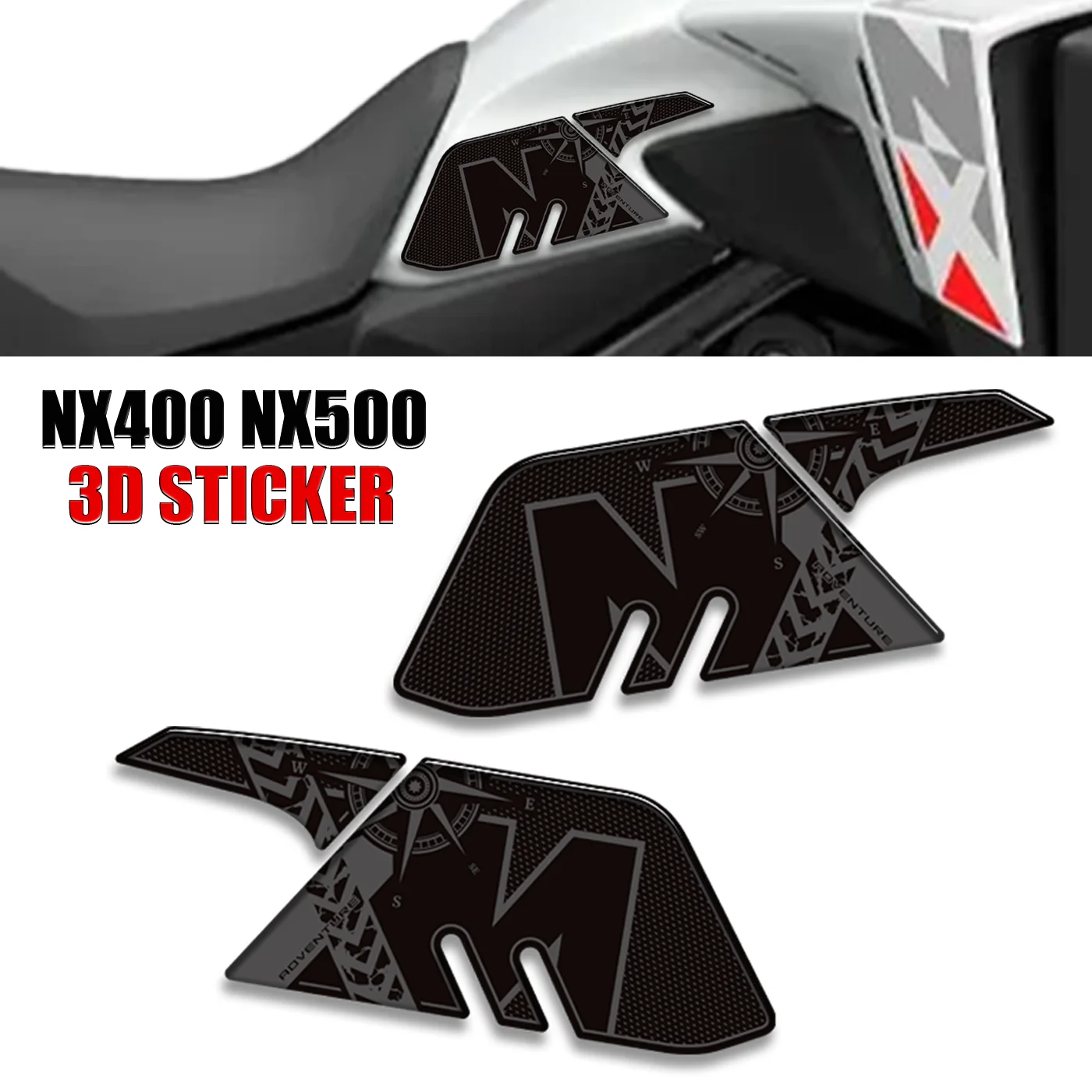 NX400 NX500 For Honda NX 400 500 adhesive Motorcycle Protector Tank Pad Side Grips Gas Fuel Oil Kit Knee Stickers Decals 2024