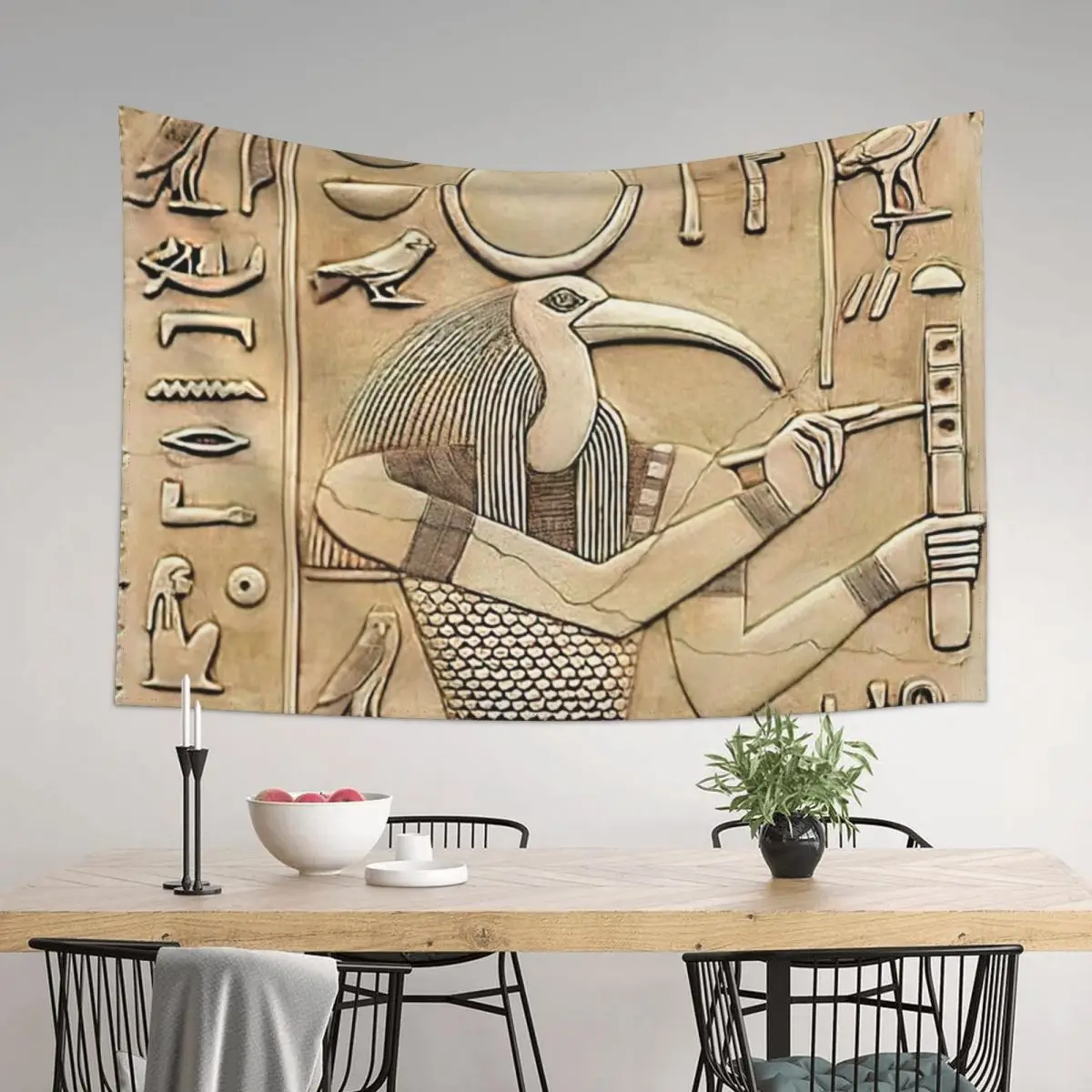 

Ancient Egyptian God Thoth Tapestry Custom Cute Decor Hanging Wall Tapestry