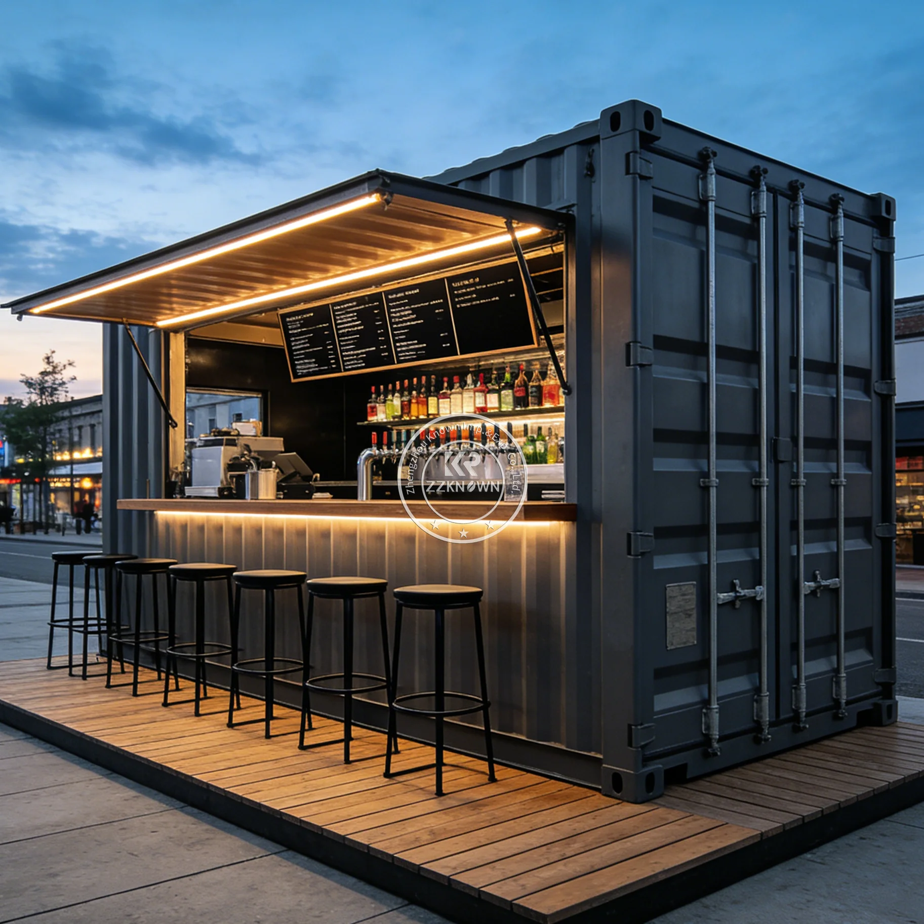 

Современный сборный контейнерный ресторан, уличный киоск быстрого питания, мобильный контейнерный бар на продажу