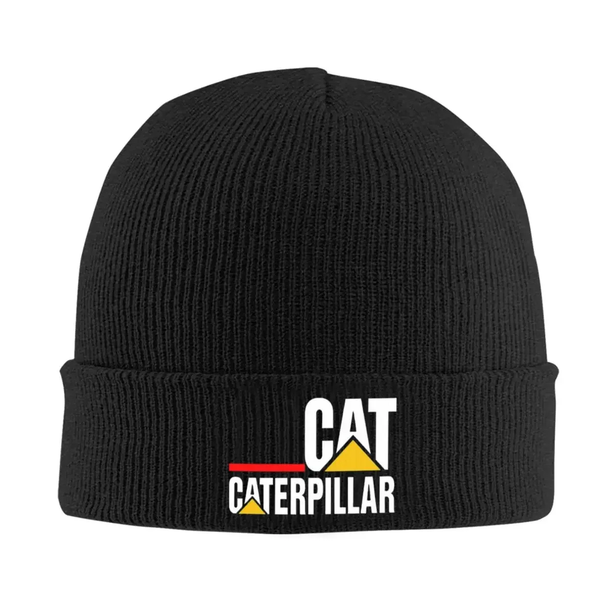 Cat-caterpillar-Logo Warm Knitted Cap Hip Hop Bonnet Hat Autumn Winter Outdoor Beanies Hats for Unisex Adult