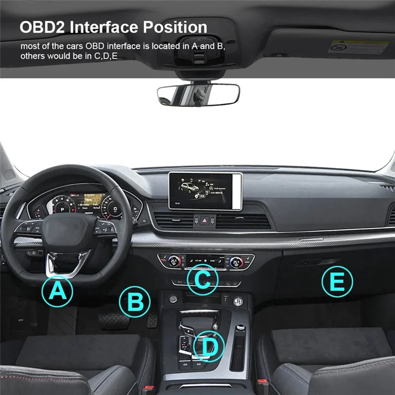 -PQWN OBD2 OBDII V309 Scanner Automotive Wipe/Reset Trouble Code Reader Diagnostic Tool Works On Most 1996 And Newer Vehicles Du