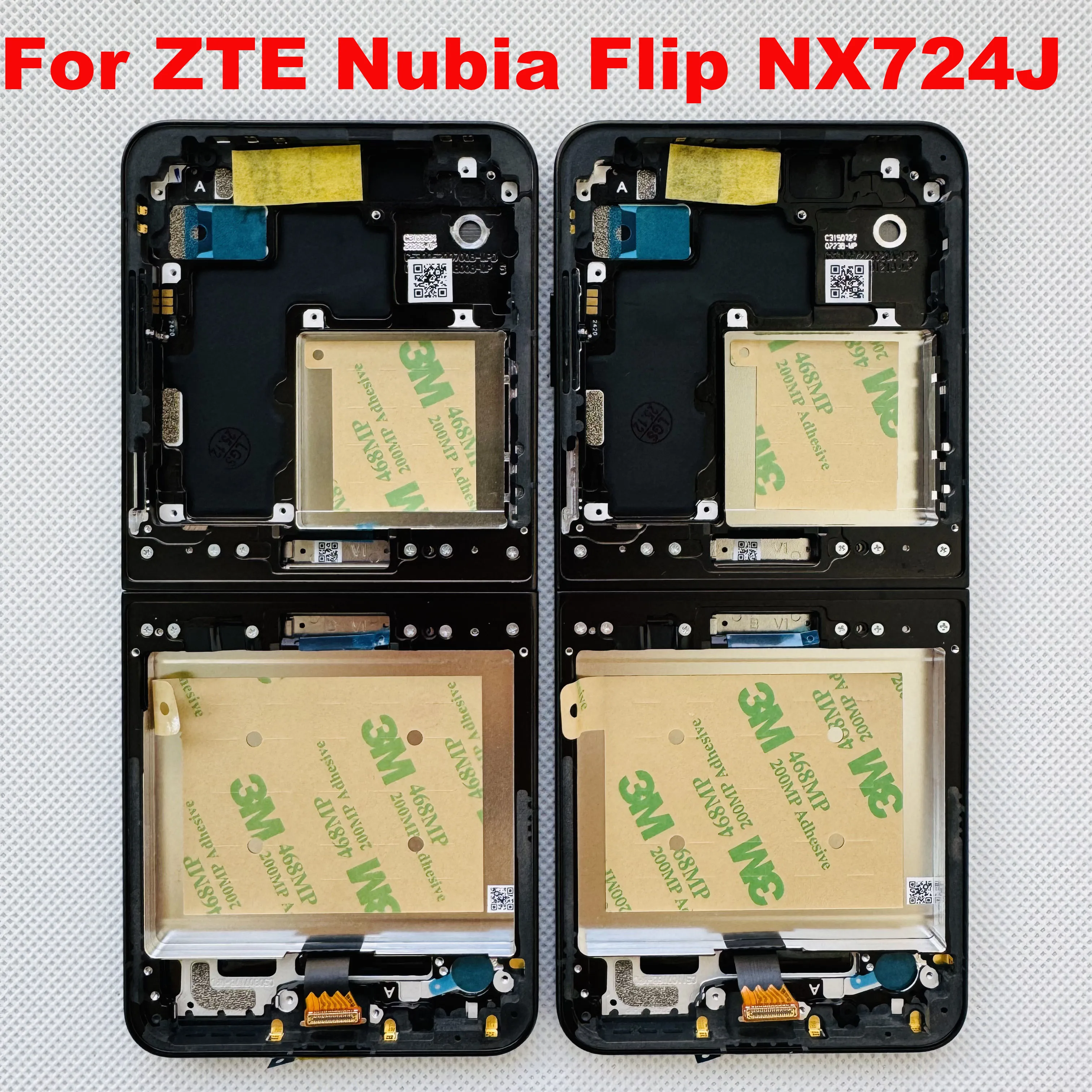 6.9 inç Orijinal ZTE Nubia Flip 5G 2024 NX724J LCD Ekran Çerçevesi