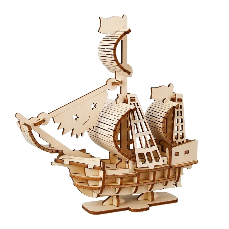 DIY Gotheborg Sailing Ship Model Kit Kids Handmade Assembly Ornament Vintage Vessel STEM Educational Craft Toy Science Project