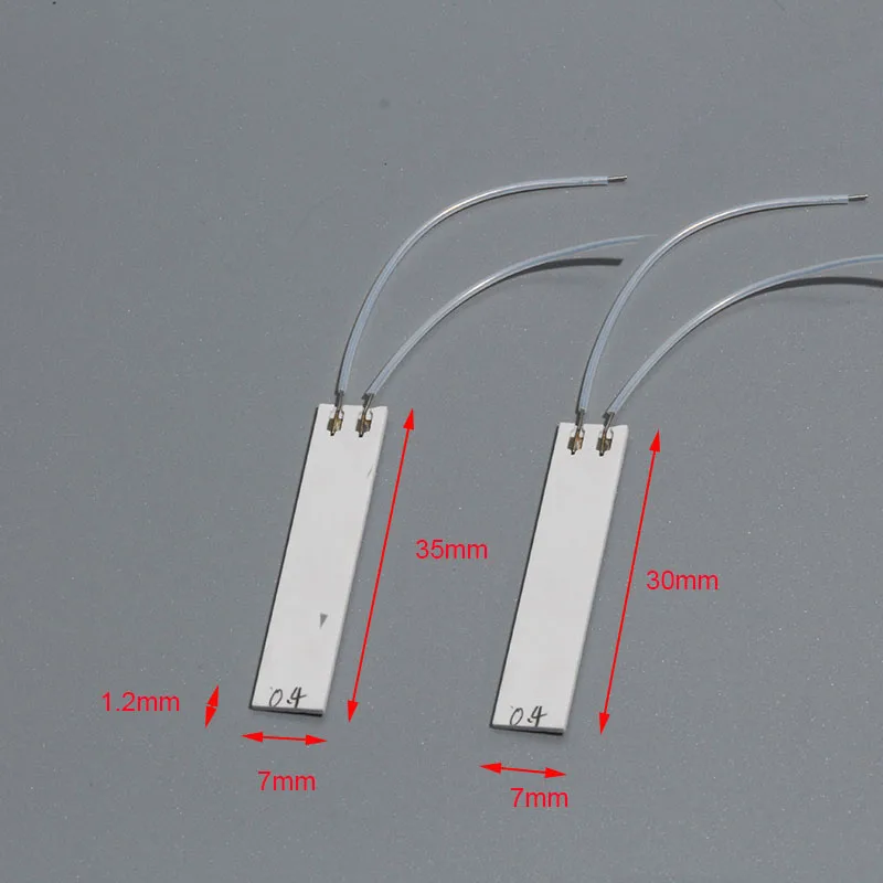 LUJINXUN 30x7mm 35x7mm MCH High Temperature Ceramic Heating Plate Aluminum Oxide Heater Miniature High Heating Element 3.7V5V1pc