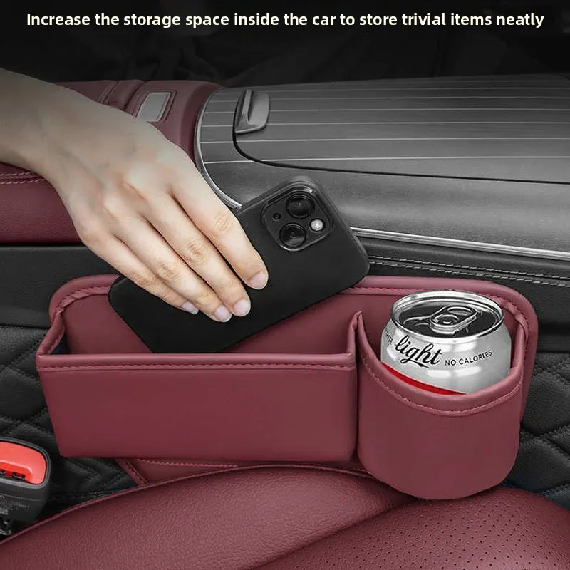 

For Chery Exeed LX Arrizo GX 2018~2023 Car Seat Gap Storage Box With Cup Holder Charging Hole Kit Organizer Bag Trim Accessories