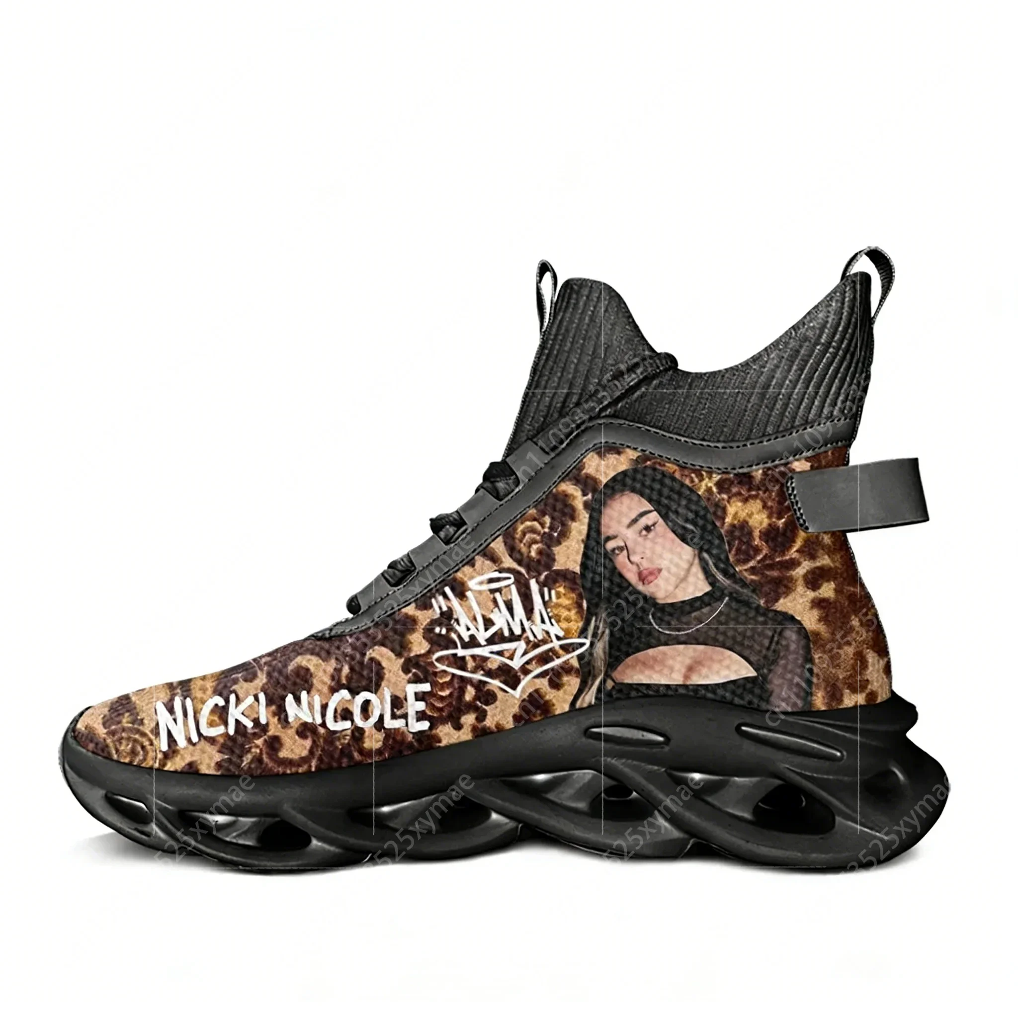 Nicki Nicole Hip hop rapper High Top Flats Sneakers Mens Womens Hiking Sneakers Travel Shoes Running Casual Custom shoes view 2