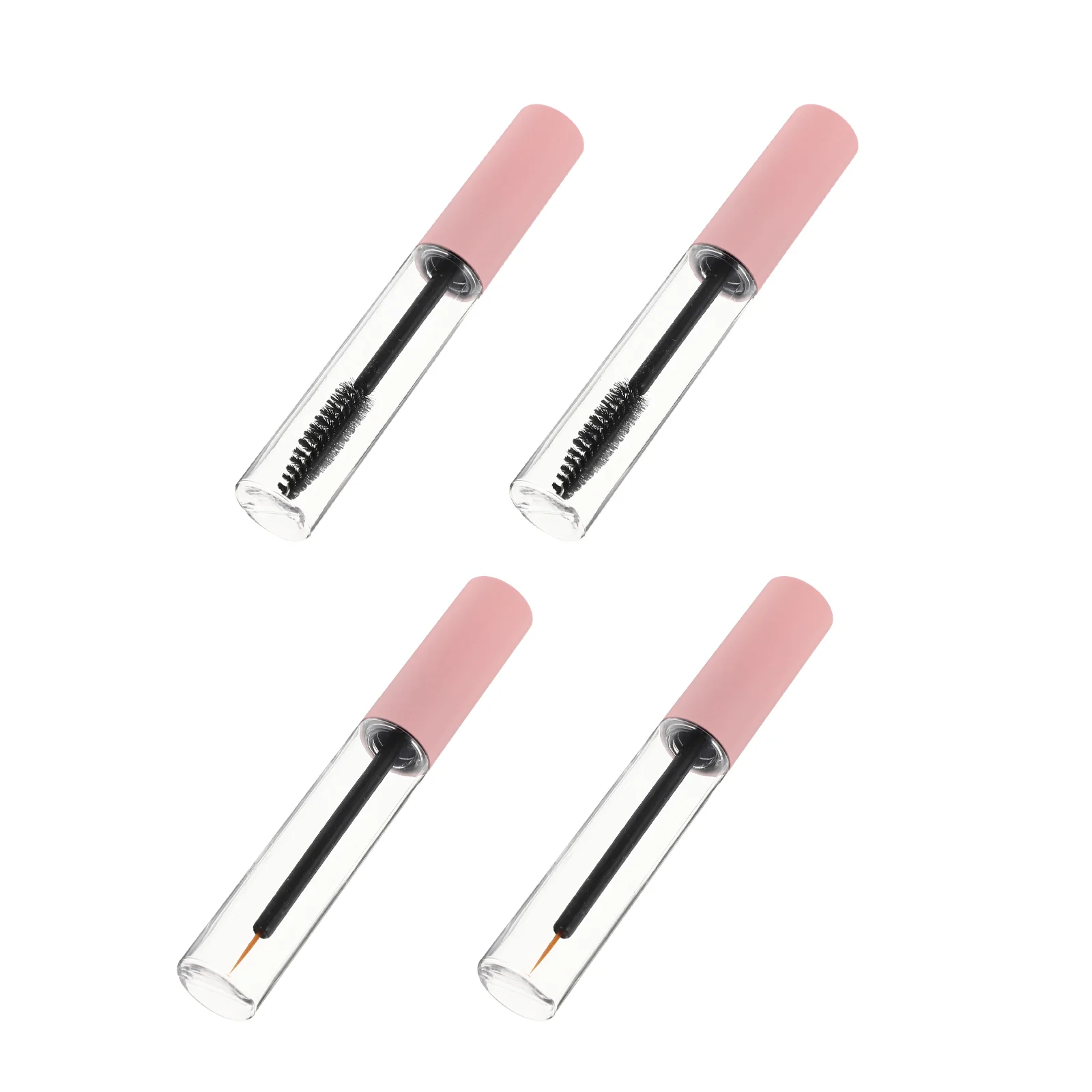 4 Pcs Eyeliner Stick Mascara Bottle Lip Glosses Clear Tube Empty Shadow Tip Container The Pet Makeup Bottles Travel