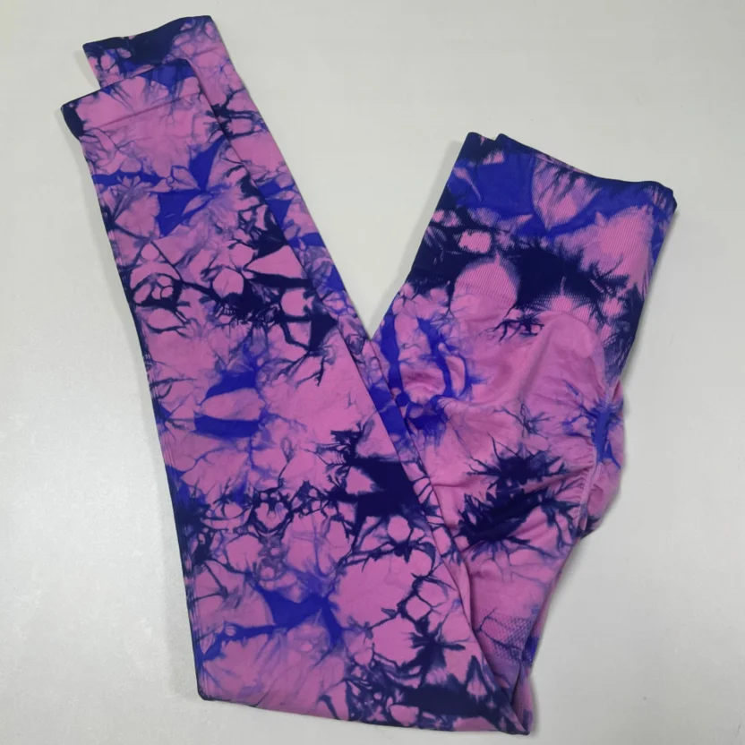 Women Semaless Tie Dye Leggings High Waist Slim Push Up Fashion Fitness Running Tights Outdoor Trainning Yoga Pants