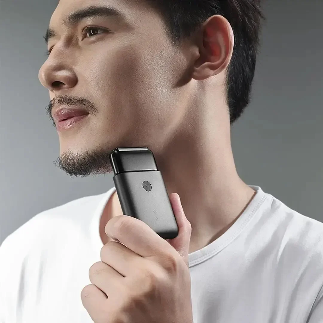 ماكينة حلاقة كهربائية من Xiaomi Mijia شفرة قاطعة مزدوجة ترددية محرك عالي السرعة شفط مغناطيسي IPX7 ماكينة حلاقة محمولة مقاومة للماء