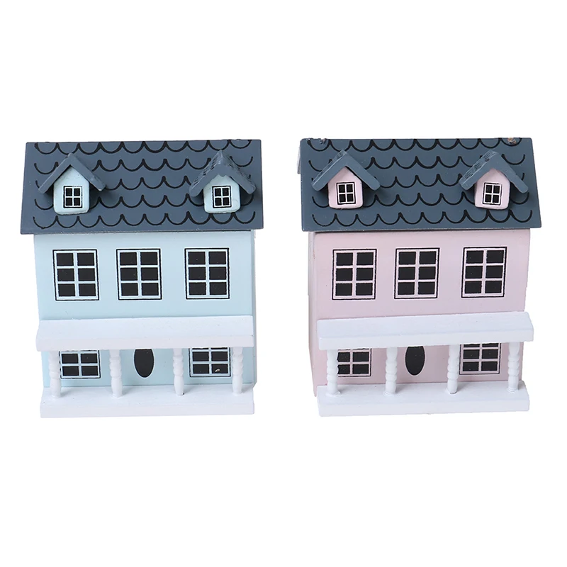 1:12 poppenhuis miniatuur houten huisje model mooie villa poppenhuis decor