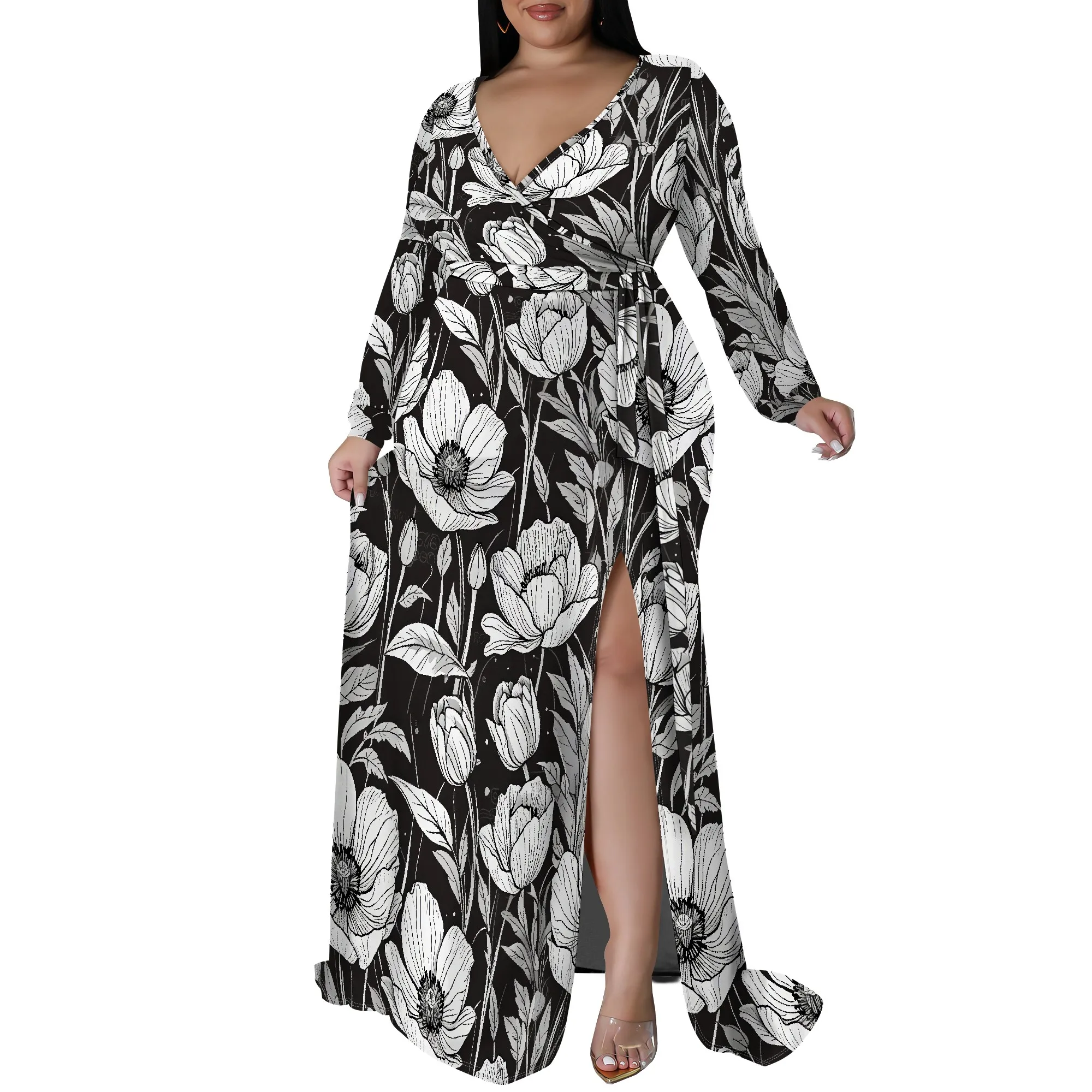 

sleeveless dress XL-6XLneck Sweatshirts for Women Long Sleeve Tshirts Casual Loose Solid Gradient Tunic Pul