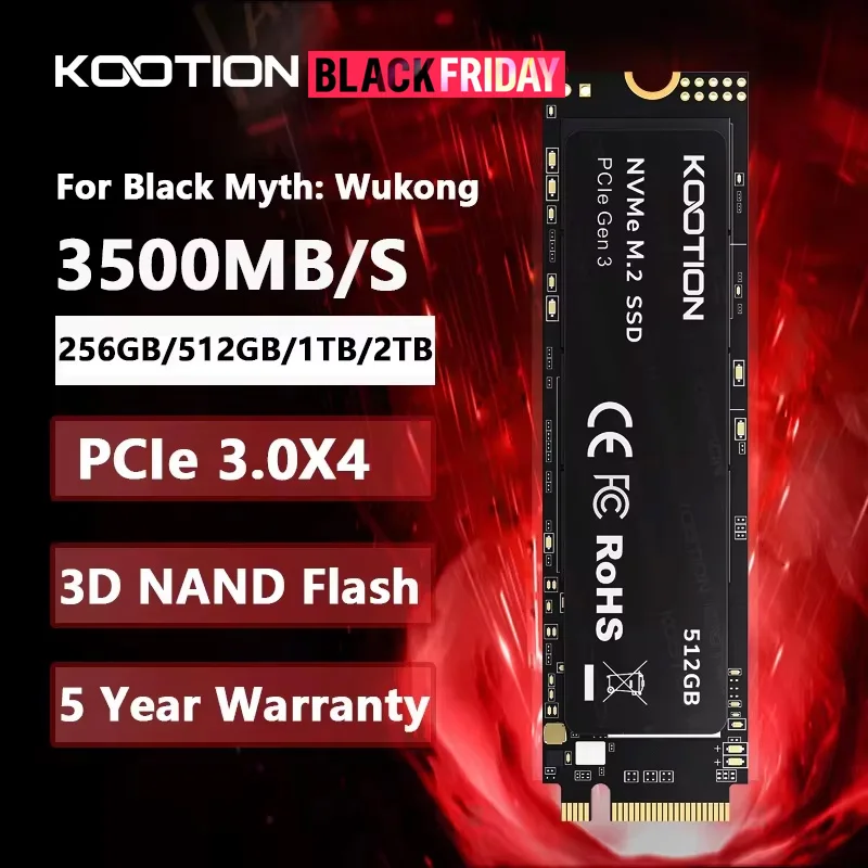 KOOTION X15 M.2 SSD 256GB 512GB 1TB SSD Solid State Drive M2 SSD M.2 NVMe PCIe Internal Hard Disk For Laptop Desktop MSI Dell HP