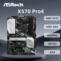 Placa base ASRock X570 PRO4 compatible con 3600X 5600G 5700X 5700x3D 5800X3D CPU 4xDDR4 4066 MHz M.2 HDMI PCIe 4,0 ATX AM4