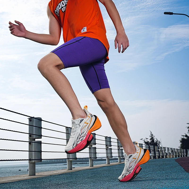 

Sports Shoes Men Mesh Breathable Cushioning High Quality Non-Slip Sneakers Summer Marathon Training Running Shoes for Women