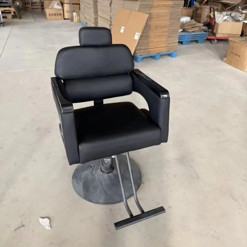 Cheap Modern Synthetic Leather Gold Massage Hydraulic Barber Chair Salon Furniture for Men