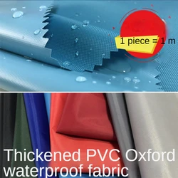 420D Oxford Waterproof Fabric By The Meter for Sewing Awning Diaper Raincoat Padded Cloth Pvc Coated Thicken Polyester Plain Red