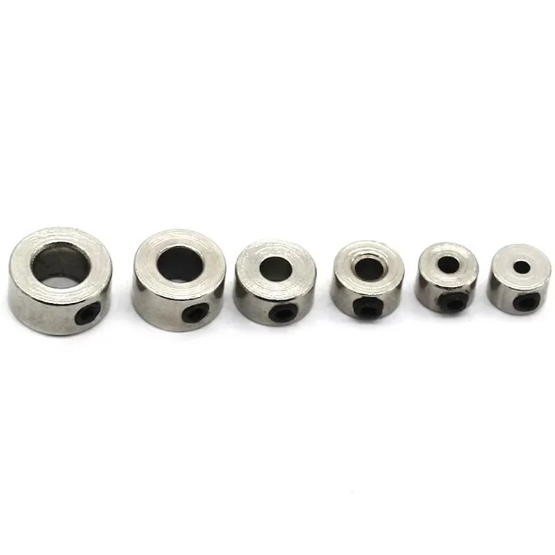 5Pcs 2/3/4/5/6/7/8/10/12mm Steel Nickel-plating Metal Shaft Clamping Sleeve for RC Plane Landing Gear Stopper Set Wheel Collar
