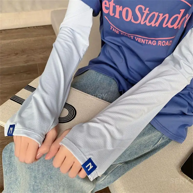 Outdoor Sports Sleeve 3 Colors Women Cycling Sleeve Ice Sleeve Sunscreen Arm Sleeve Summer Riding Sweat-absorbing Leisure 1 Pair