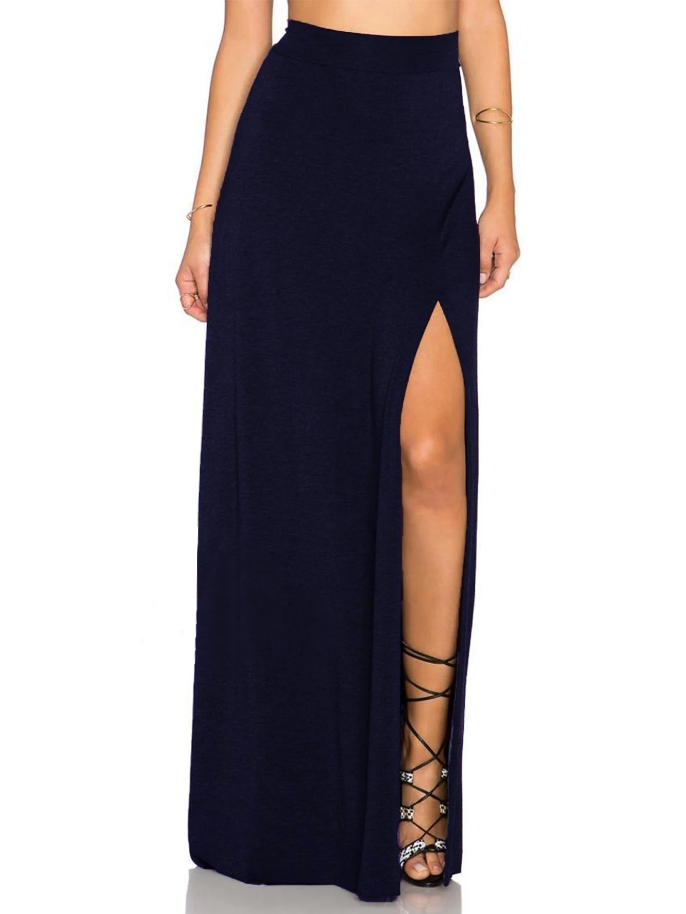 

New Style Fashionable And Elegant Milk Silk Side-opening Half-length Skirt With High Waist And Breathable Casual Full-hip Skirt