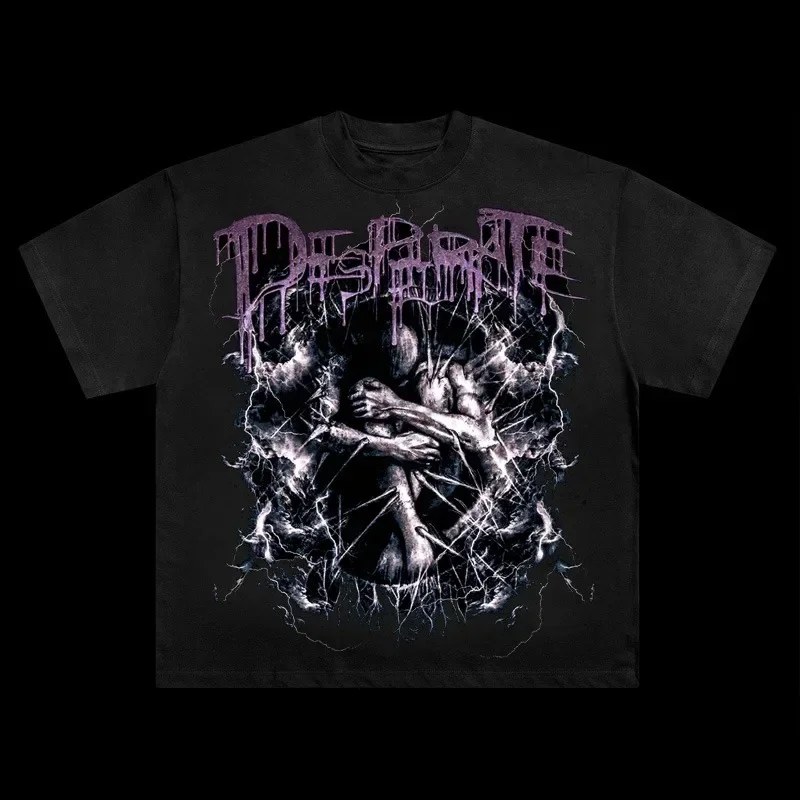 

2025 Summer Retro rock band Heavy Metal T-shirts Y2Y Harajuku Men and Women's Street Wear T-shirts Anime Clothes