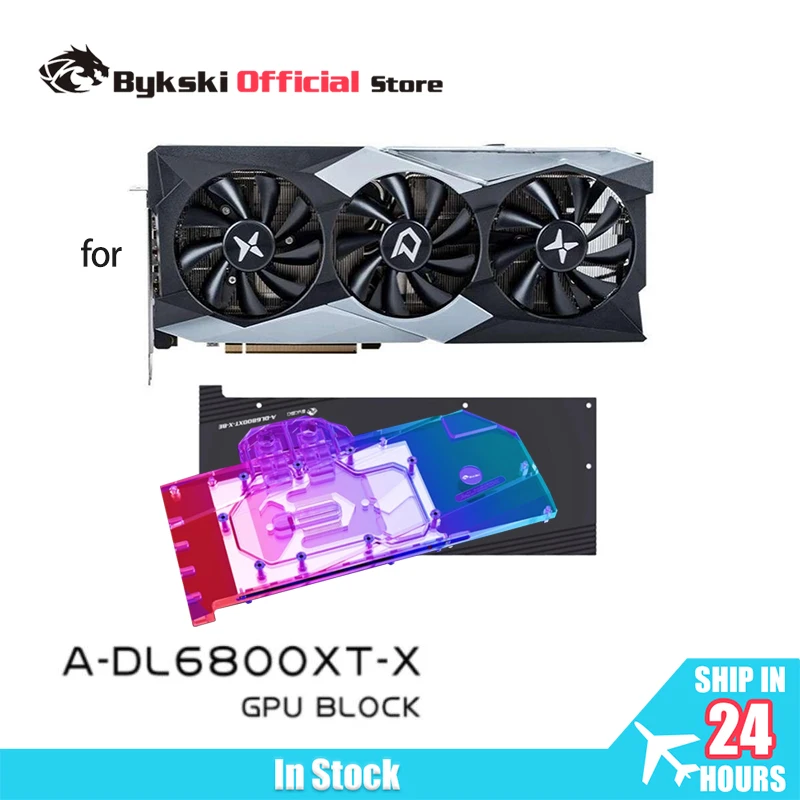 

Bykski GPU Block for DATALAND Radeon RX 6800XT 16GB X-Serial Video Card Water Cooling / T2 Red Copper Material A-DL6800XT-X