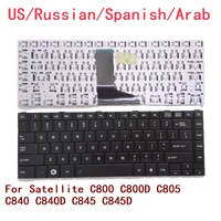 Teclado de ordenador portátil para Toshiba Satellite, reemplazo de PC portátil, español, ruso, árabe, para Toshiba Satellite C800, C800D, C805, C840, C840D, C845, C845D, nuevo