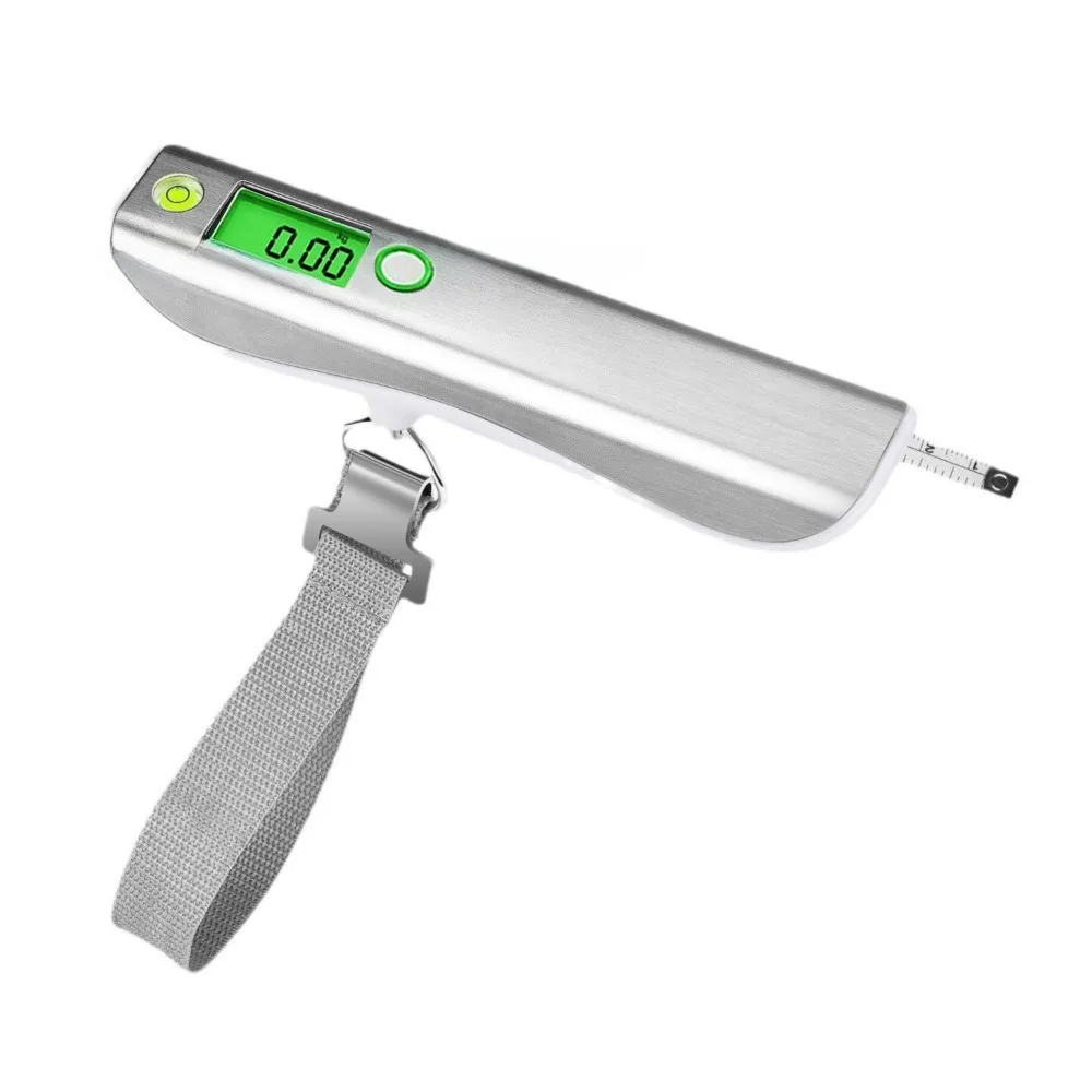 

Backlight LCD Display Digital Luggage Scale Max 50kg Stainless Steel Cover Portable Hanging Scale High Precision