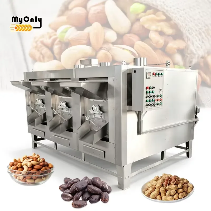 2026Hot MY Industrial Maize Corn Grandnut Soybean Roast Machine Mini Almond Cacao Peanut Roaster for Sale
