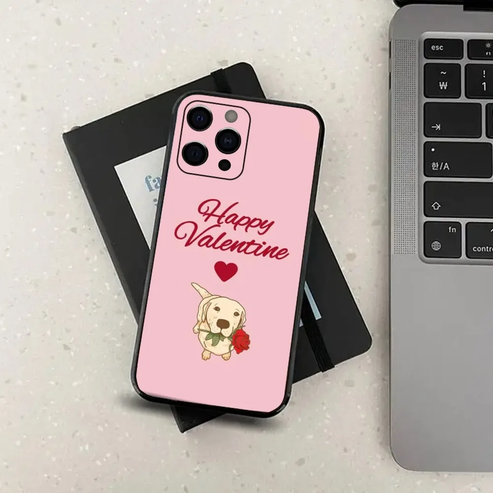 Labrador Dog Phone Case For Apple iPhone 15,14,13,12,11,Pro,X,XS,Max,XR,Plus,Mini Soft Black Cover
