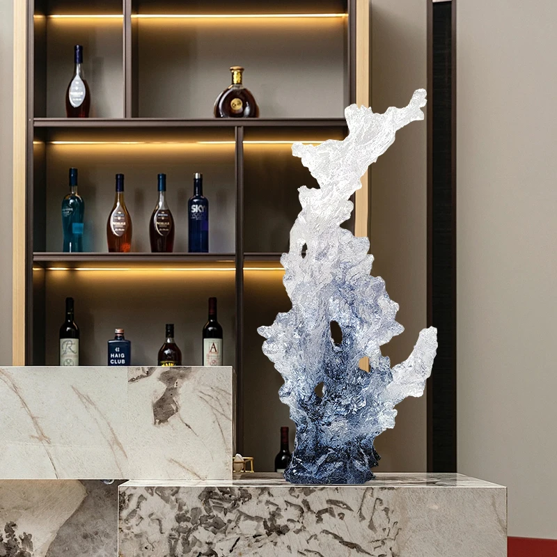 *Modern Creative Abstract Sculpture Taihu Lake Ttone Irregular Shape Business Gift Decoration Hotel Villa Model Room Resin