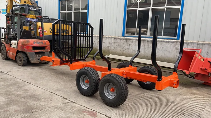 Robust Trailer With Crane 3 Point Hitch 6000kg Loading Capacity&4.7m Outreach For Woodworking Machinery