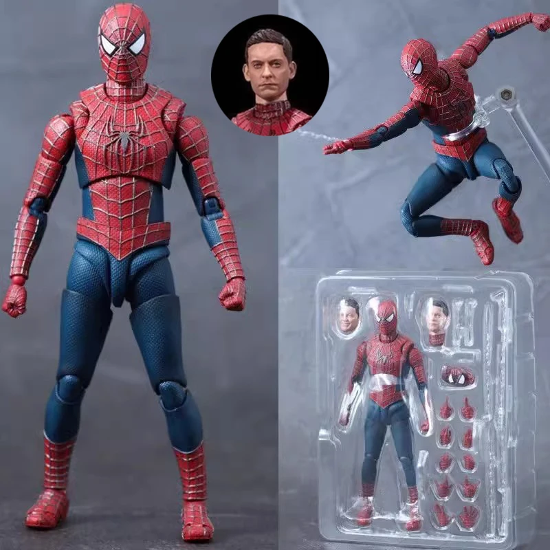 

Anime SHF Spider-Man 3 Figures Marvel Comics Action Figures Replaceable parts PVC Collection Model Figurine Doll Ornamen Toys