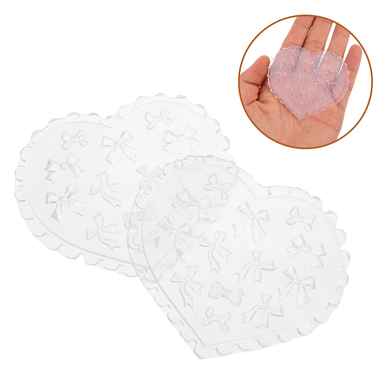 

3 шт. силиконовые гибкие прозрачные силиконовые формы для поделок из смолы, художественные формы, силиконовые формы для дизайна ногтей, форма для банта, смоляные формы для ногтей