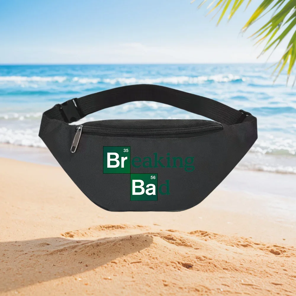 Breaking Bad Periodic Table Design Men's Wallet Waist Backpack Crossbody Chest Bag Street Casual Sporty Fashionable Simple Uniqu