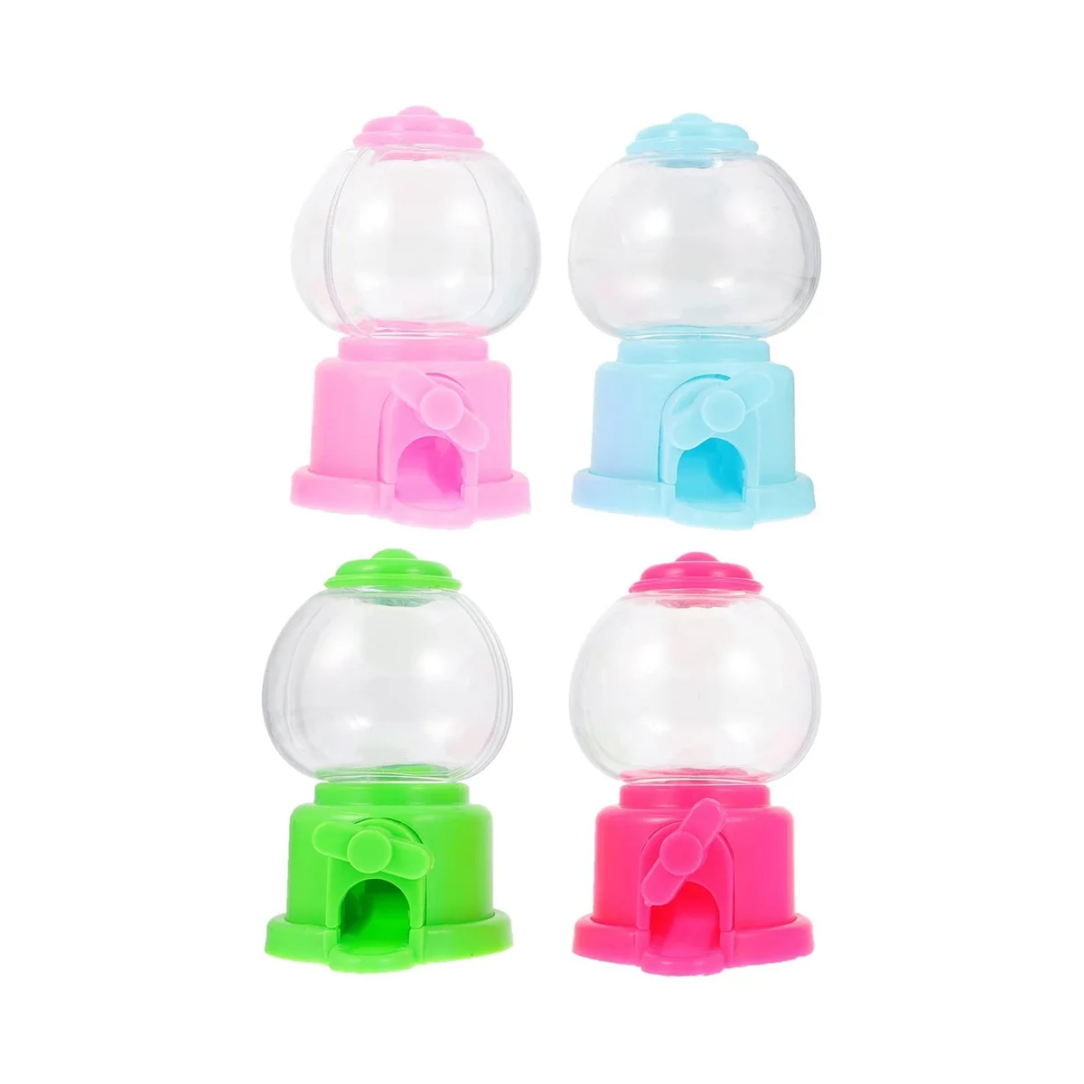 Gumball Machine, 3.7 Inch Mini Candy Dispenser Gumball Machines Party Gifts (4 Pack)