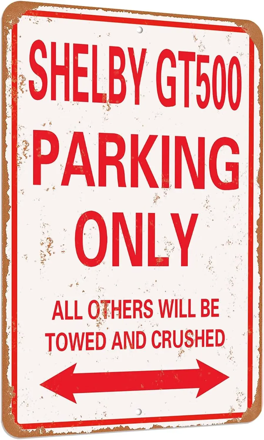 Y1,Daxionry  - SHELBY GT500 Parking only vintage look funny mental tin sign-inches-Aluminum-aluminum sign