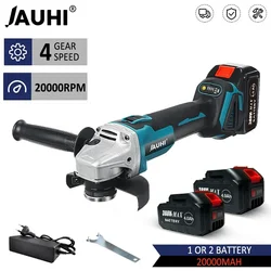 Brushless sem fio Elétrica Angle Grinder, Recarregável, 4 Speed Grinding, Máquina de corte para Makita, 18V Bateria, 125mm, 20000RPM