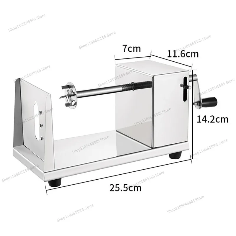 For Slicing Machine Stainless Steel Semi-automatic Stretching Hand Cranked Whirlwind Potato Tower Machine